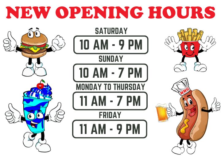 New opening hours